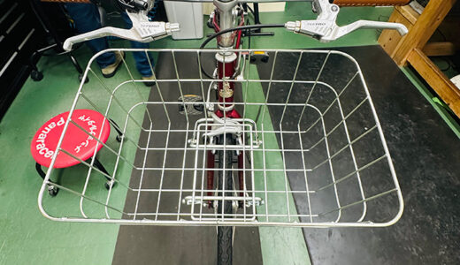 自転車作業日誌｜チネリのブレーキをシマノ105へ交換、ラレー小径車にフロントカゴ取り付け