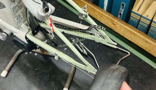 作業日誌：電動アシスト自転車修理、チューブ交換を行いました。