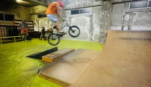 今週のBMXスクールはお店の三階タータスケートパークで行いました。