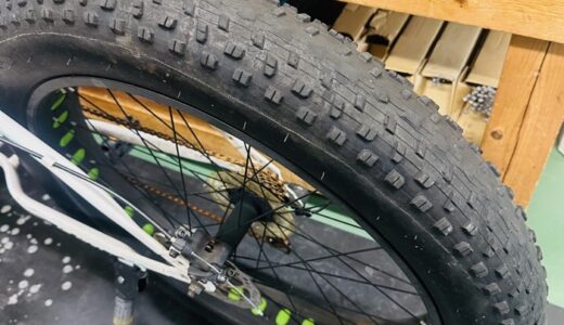 作業日誌：極太タイヤ　ファットバイクのタイヤパンク修理