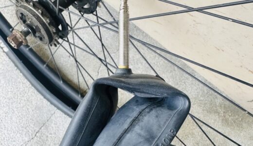 作業日誌：フレンチバルブチューブ　スポーツバイクのチューブ交換