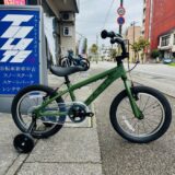 店頭に並ぶグリーンのマリン ドンキージュニア16インチ