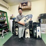 板を預かりに来てくださったハッピーチューンさん