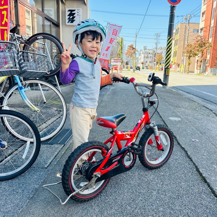14インチのキッズ自転車をご用意しました
