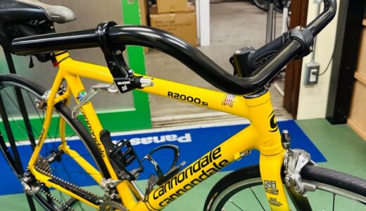 往年のキャノンデールを街乗りに。エネシクロのサムシフターでプロムナードバーカスタム