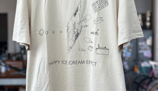 HAPPY ICE CREAM EFFECT。画面の中の話が、Tシャツになりました。