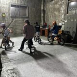 お店の三階タータスケートパークで行われたBMXビギナースクール