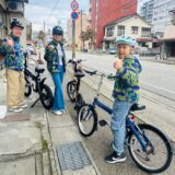 レンタルサイクルで出発前の店頭の様子
