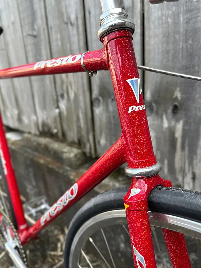 Presto NJS フレームのラグまわりディテール